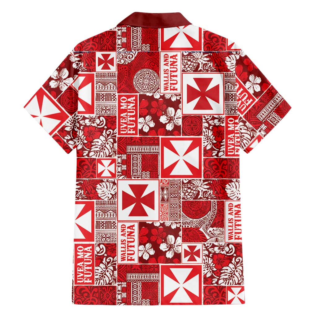 Wallis Et Futuna Kilisimasi Fiefia Family Matching Off Shoulder Short Dress and Hawaiian Shirt Pacific Patchwork Xmas Vibes LT9 - Polynesian Pride