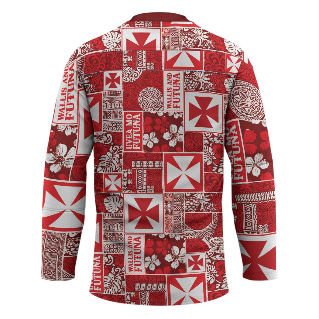 Wallis Et Futuna Kilisimasi Fiefia Hockey Jersey Pacific Patchwork Xmas Vibes LT9 - Polynesian Pride