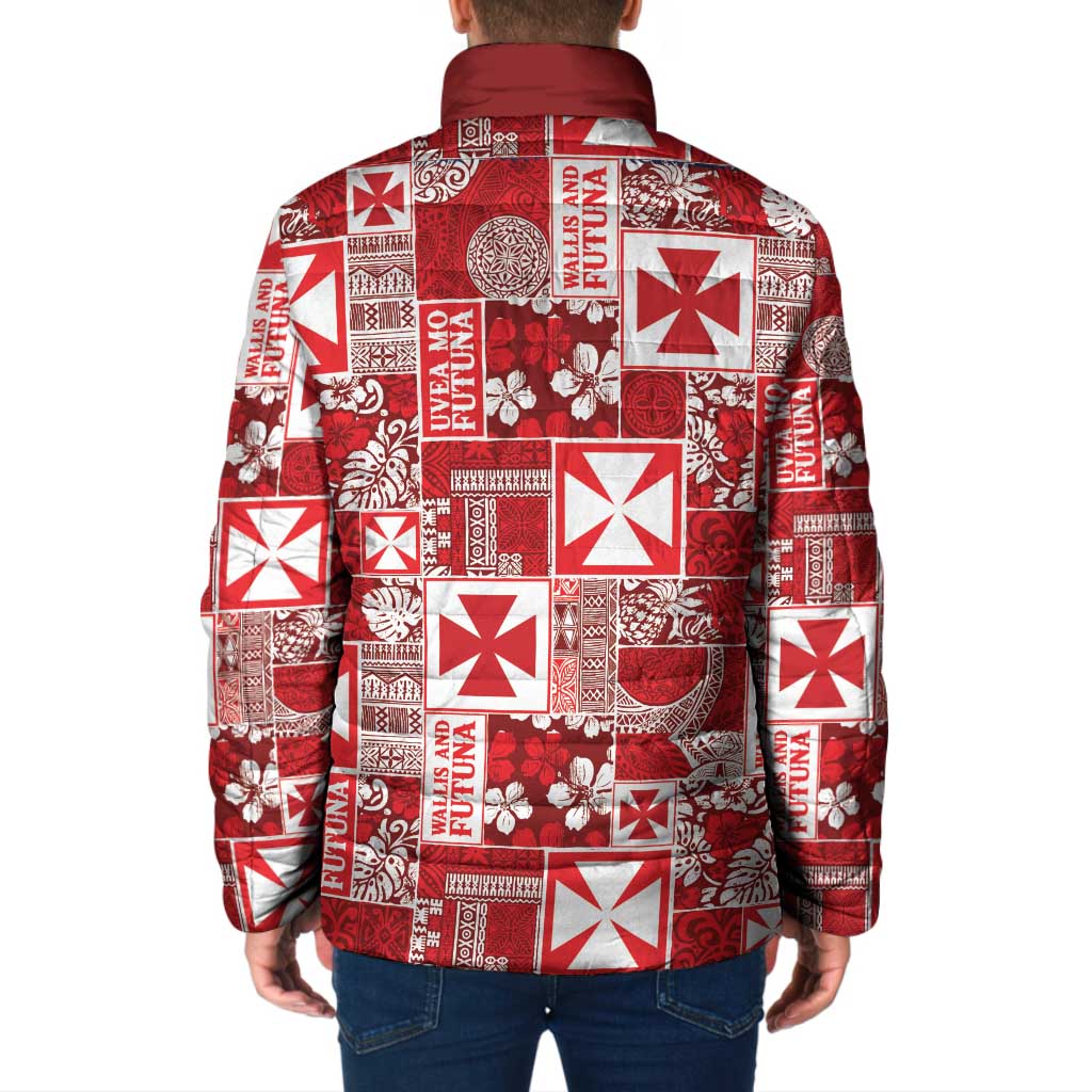 Wallis Et Futuna Kilisimasi Fiefia Padded Jacket Pacific Patchwork Xmas Vibes LT9 - Polynesian Pride