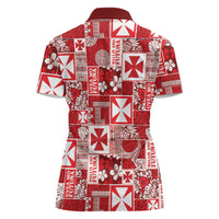 Wallis Et Futuna Kilisimasi Fiefia Women Polo Shirt Pacific Patchwork Xmas Vibes - Polynesian Pride