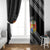 Fiji Tonga Coat of Arm Personalised Window Curtain With Masi Tapa and Tongan Ngatu Together LT9 - Polynesian Pride