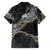 Polynesian Tribal Tattoo Hawaiian Shirt Dark Marble Pattern