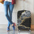 Polynesian Tribal Tattoo Luggage Cover Dark Marble Pattern