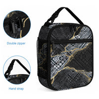 Polynesian Tribal Tattoo Lunch Bag Dark Marble Pattern LT9 - Polynesian Pride