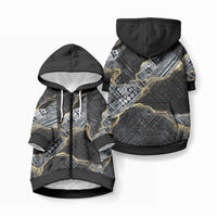 Polynesian Tribal Tattoo Pet Hoodie Dark Marble Pattern LT9 Zip-up Black - Polynesian Pride