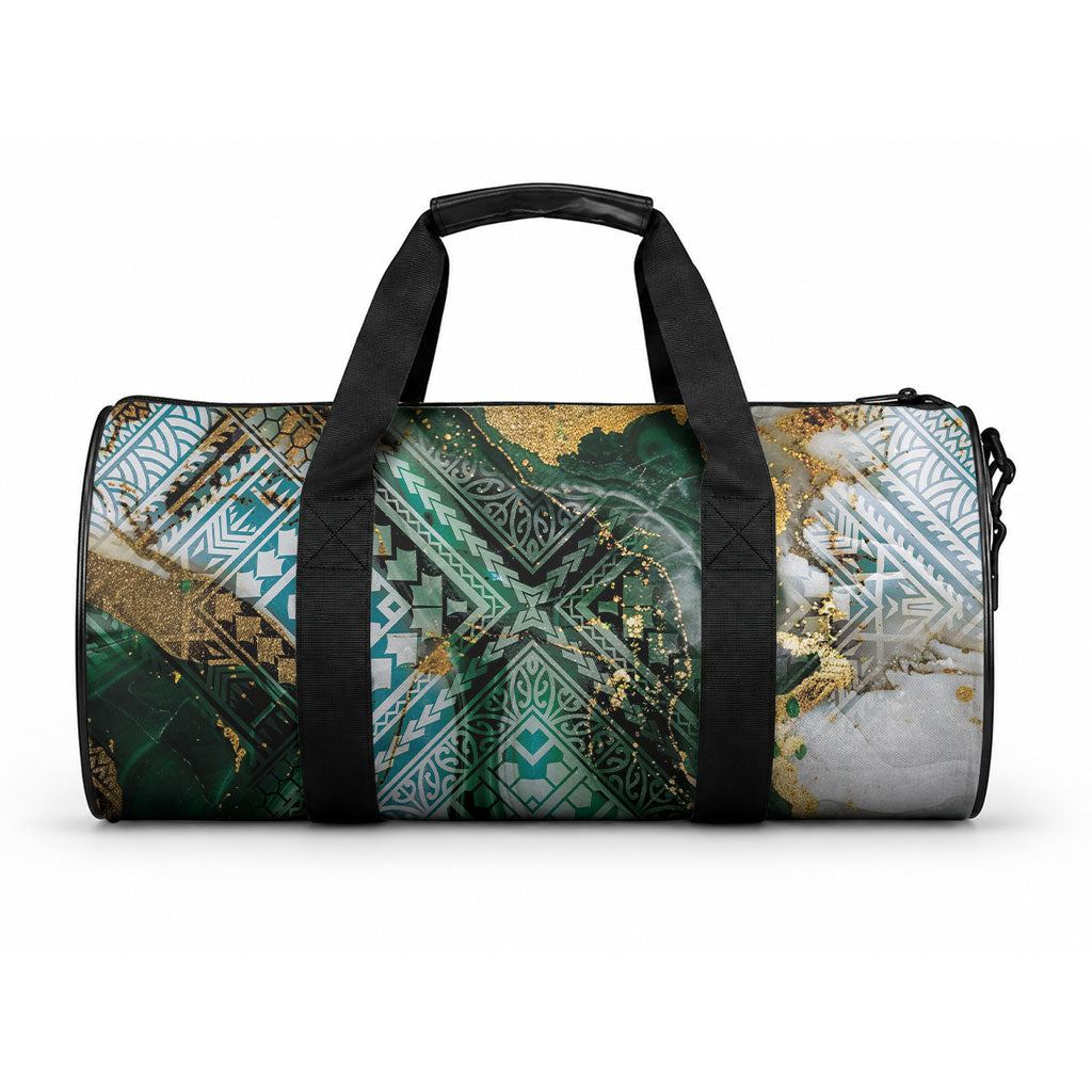 Polynesian Tribal Tattoo Duffle Bag Green Marble Pattern LT9 One size Green - Polynesian Pride