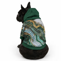 Polynesian Tribal Tattoo Pet Hoodie Green Marble Pattern LT9 - Polynesian Pride