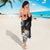 Polynesian Tribal Tattoo Sarong Plumeria Black Gold Marble Pattern
