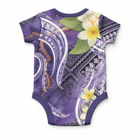Polynesian Tribal Tattoo Baby Onesie Plumeria Purple Marble Pattern LT9 - Polynesian Pride