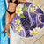 Polynesian Tribal Tattoo Beach Blanket Plumeria Purple Marble Pattern