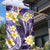 Polynesian Tribal Tattoo Garden Flag Plumeria Purple Marble Pattern