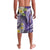 Polynesian Tribal Tattoo Lavalava Plumeria Purple Marble Pattern