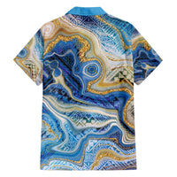 Polynesian Tribal Tattoo Family Matching Long Sleeve Bodycon Dress and Hawaiian Shirt Swirling Ocean Marble Pattern LT9 - Polynesian Pride