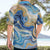 Polynesian Tribal Tattoo Hawaiian Shirt Swirling Ocean Marble Pattern