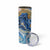 Polynesian Tribal Tattoo Skinny Tumbler Swirling Ocean Marble Pattern