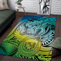 Personalised Aloha King Kamehameha Spirits Area Rug Art Special LT9 Art - Polynesian Pride