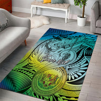 Personalised Aloha King Kamehameha Spirits Area Rug Art Special LT9 - Polynesian Pride