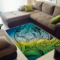 Personalised Aloha King Kamehameha Spirits Area Rug Art Special LT9 - Polynesian Pride