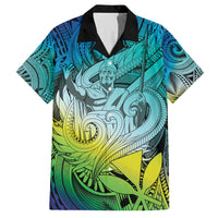 Personalised Aloha King Kamehameha Spirits Family Matching Summer Maxi Dress and Hawaiian Shirt Art Special LT9 Dad's Shirt - Short Sleeve Art - Polynesian Pride