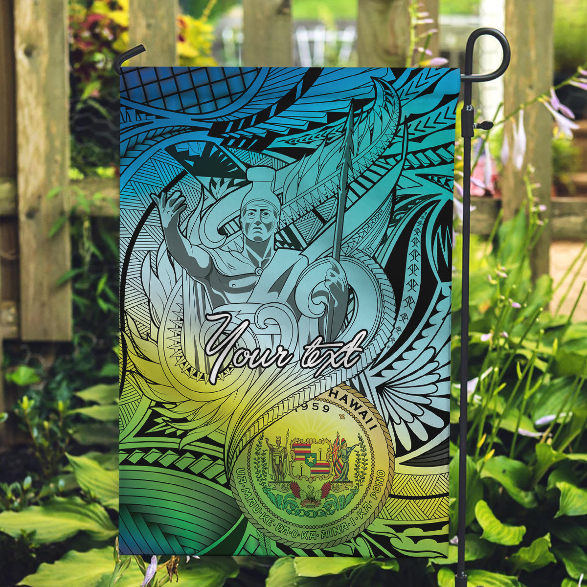 Personalised Aloha King Kamehameha Spirits Garden Flag Art Special LT9 Garden Flag Art - Polynesian Pride