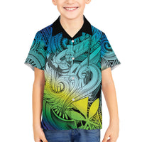 Personalised Aloha King Kamehameha Spirits Kid Hawaiian Shirt Art Special LT9 Kid Art - Polynesian Pride