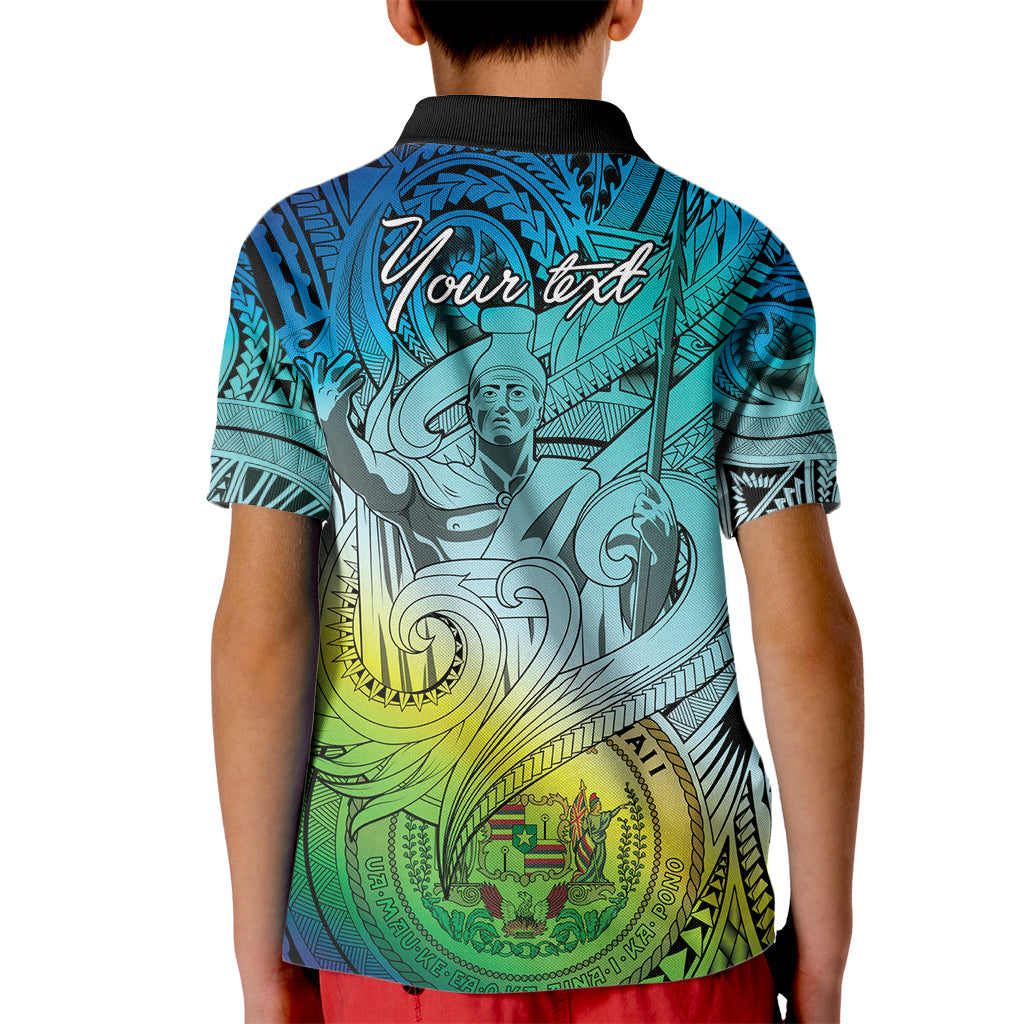 Personalised Aloha King Kamehameha Spirits Kid Polo Shirt Art Special LT9 - Polynesian Pride