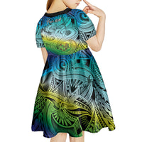 Personalised Aloha King Kamehameha Spirits Kid Short Sleeve Dress Art Special LT9 - Polynesian Pride