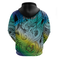 Personalised Aloha King Kamehameha Spirits Zip Hoodie Art Special LT9 - Polynesian Pride