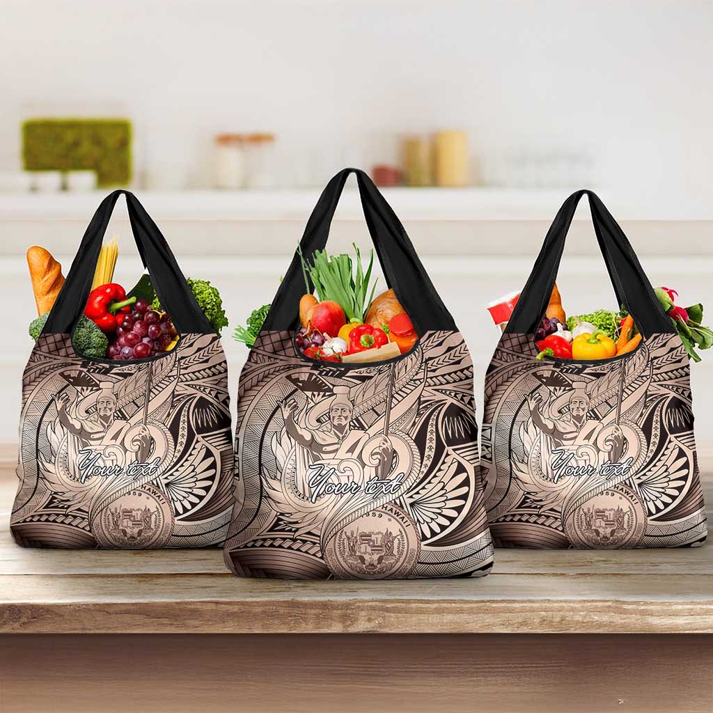 Personalised Aloha King Kamehameha Spirits Grocery Bag Beige Special