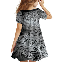 Personalised Aloha King Kamehameha Spirits Family Matching Off Shoulder Maxi Dress and Hawaiian Shirt Grey Special LT9 - Polynesian Pride