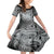 Personalised Aloha King Kamehameha Spirits Kid Short Sleeve Dress Grey Special LT9 KID Grey - Polynesian Pride