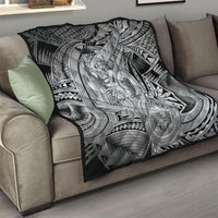 Personalised Aloha King Kamehameha Spirits Quilt Grey Special