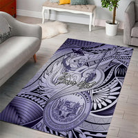 Personalised Aloha King Kamehameha Spirits Area Rug Violet Special LT9 - Polynesian Pride