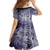 Personalised Aloha King Kamehameha Spirits Family Matching Off Shoulder Long Sleeve Dress and Hawaiian Shirt Violet Special LT9 - Polynesian Pride