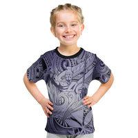Personalised Aloha King Kamehameha Spirits Kid T Shirt Violet Special LT9 Violet - Polynesian Pride