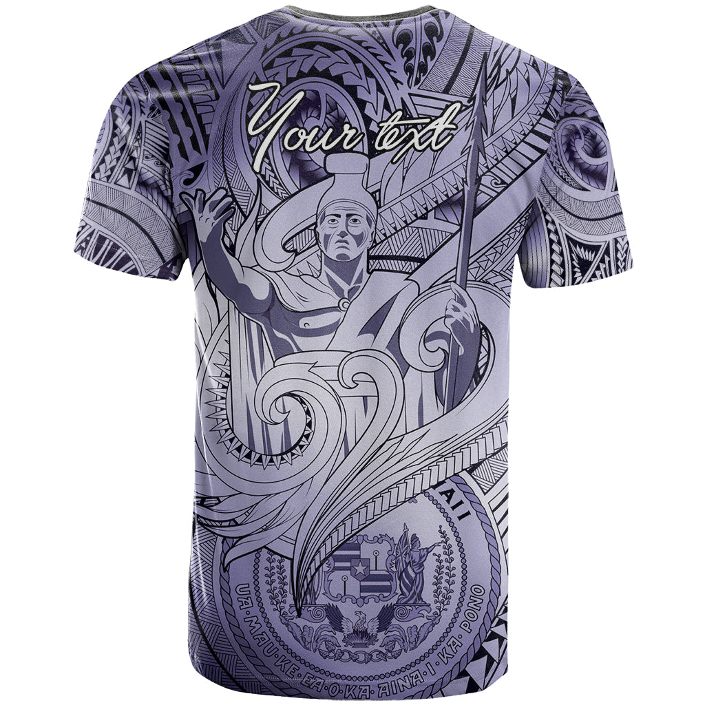 Personalised Aloha King Kamehameha Spirits T Shirt Violet Special LT9 - Polynesian Pride