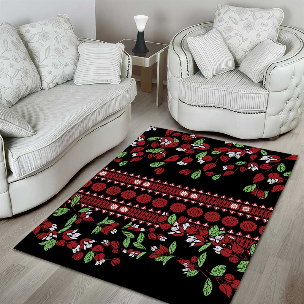 Fiji Masi Bula Tagimoucia Flowers Area Rug