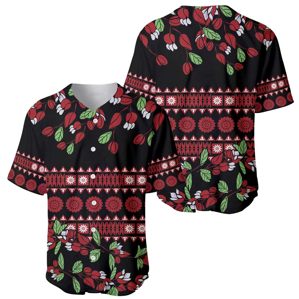 Fiji Masi Bula Tagimoucia Flowers Baseball Jersey