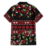 Fiji Masi Bula Tagimoucia Flowers Family Matching Off Shoulder Short Dress and Hawaiian Shirt LT9 - Polynesian Pride