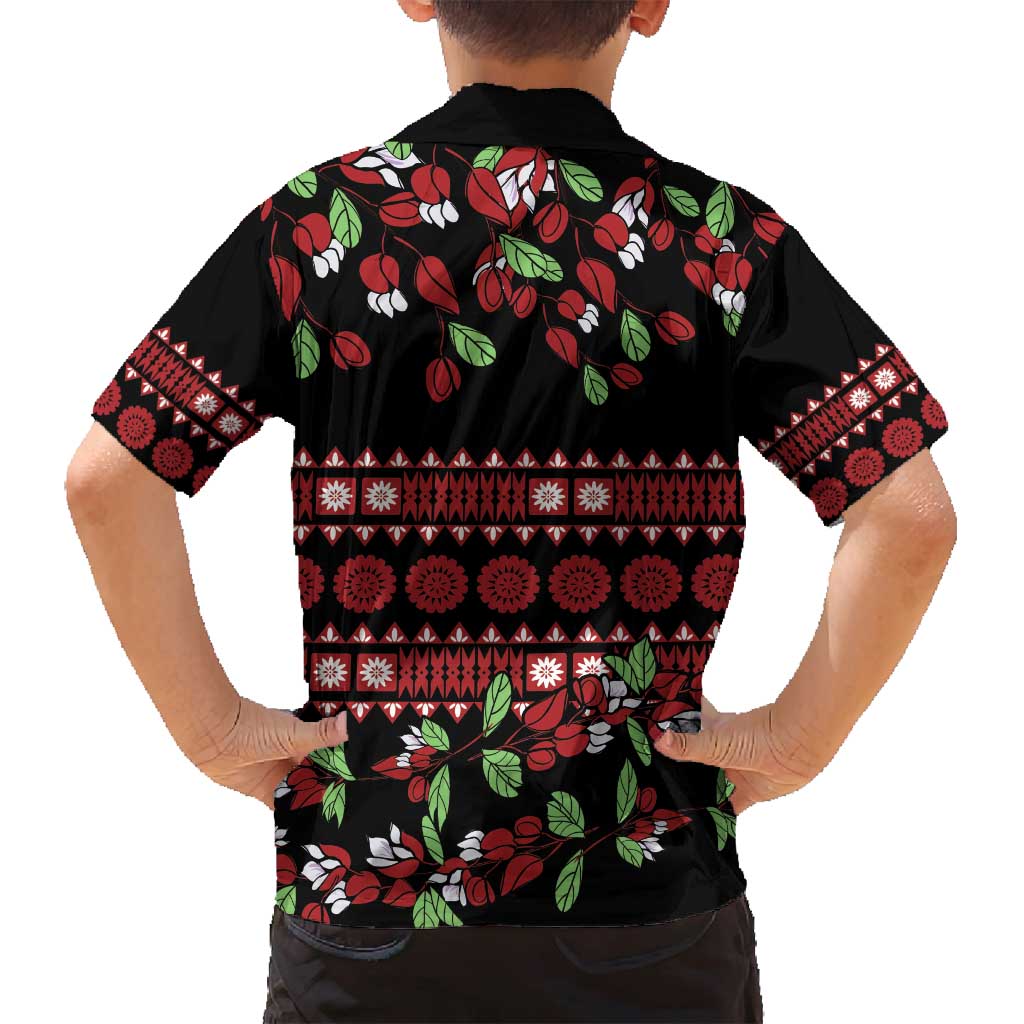Fiji Masi Bula Tagimoucia Flowers Family Matching Tank Maxi Dress and Hawaiian Shirt LT9 - Polynesian Pride