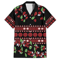 Fiji Masi Bula Tagimoucia Flowers Family Matching Tank Maxi Dress and Hawaiian Shirt LT9 Dad's Shirt - Short Sleeve Red - Polynesian Pride