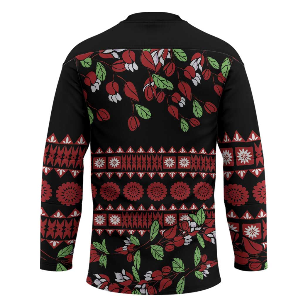 Fiji Masi Bula Tagimoucia Flowers Hockey Jersey - Polynesian Pride