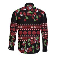 Fiji Masi Bula Tagimoucia Flowers Long Sleeve Button Shirt