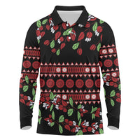 Fiji Masi Bula Tagimoucia Flowers Long Sleeve Polo Shirt