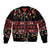 Fiji Masi Bula Tagimoucia Flowers Sleeve Zip Bomber Jacket