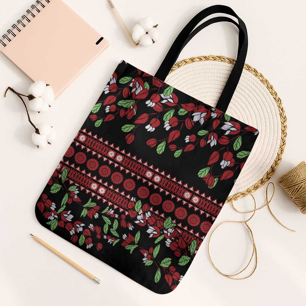 Fiji Masi Bula Tagimoucia Flowers Tote Bag - Polynesian Pride