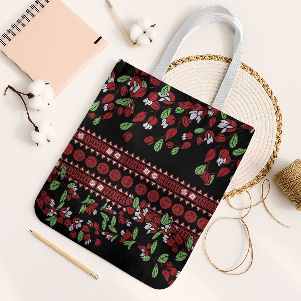 Fiji Masi Bula Tagimoucia Flowers Tote Bag - Polynesian Pride