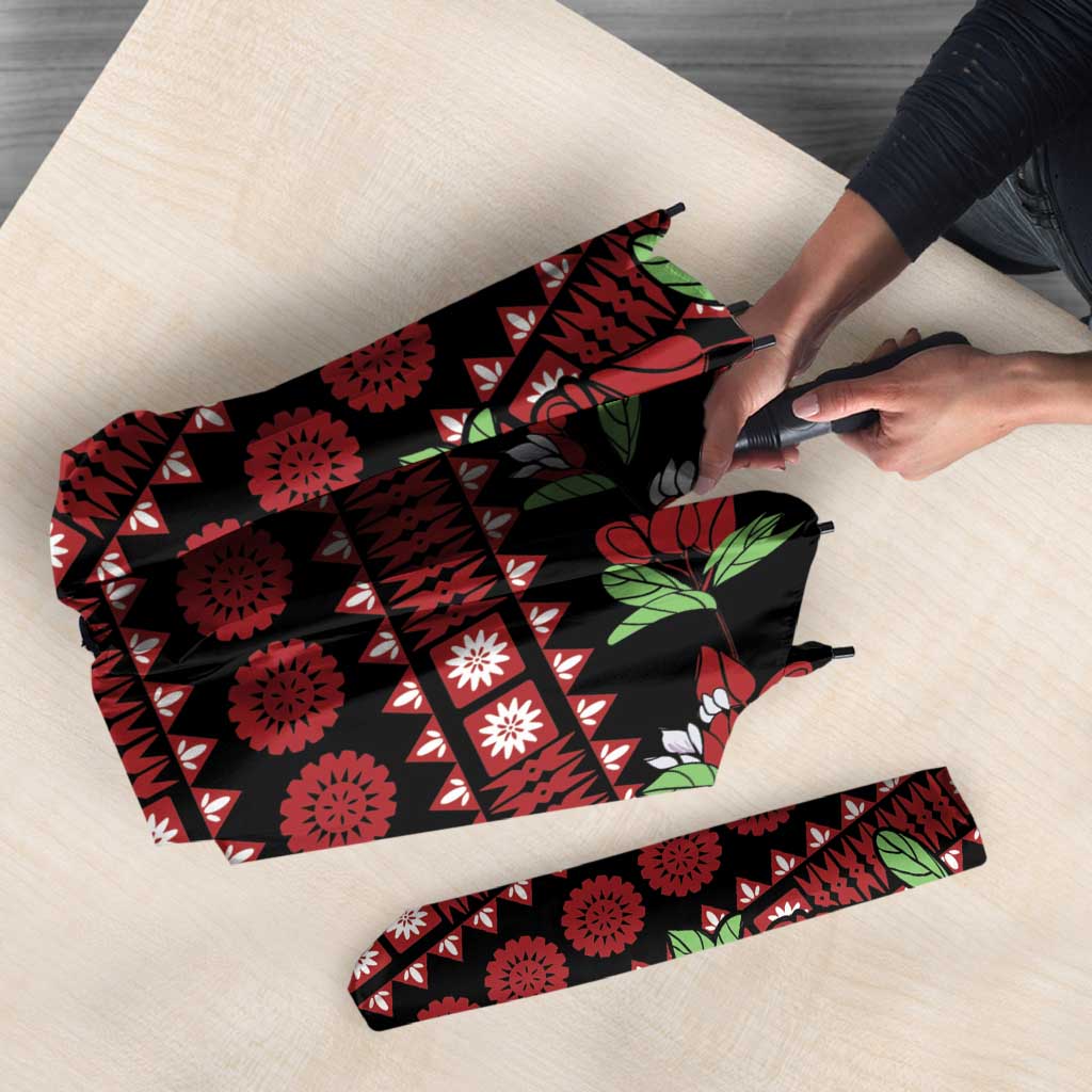 Fiji Masi Bula Tagimoucia Flowers Umbrella - Polynesian Pride