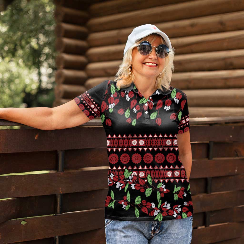 Fiji Masi Bula Tagimoucia Flowers Women Polo Shirt
