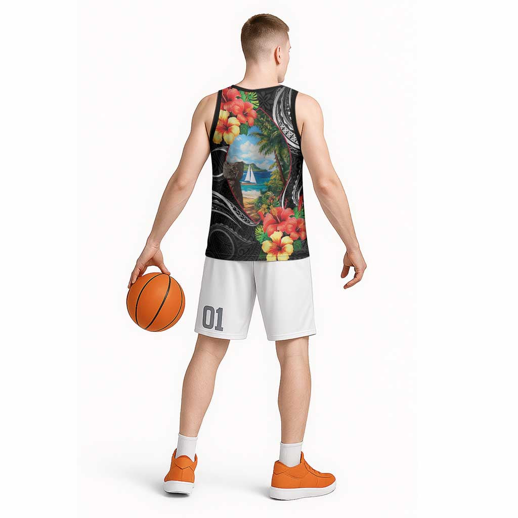 Hafa Adai Guam Basketball Jersey Guahan Seal Chamorro Stones Tribal - Polynesian Pride